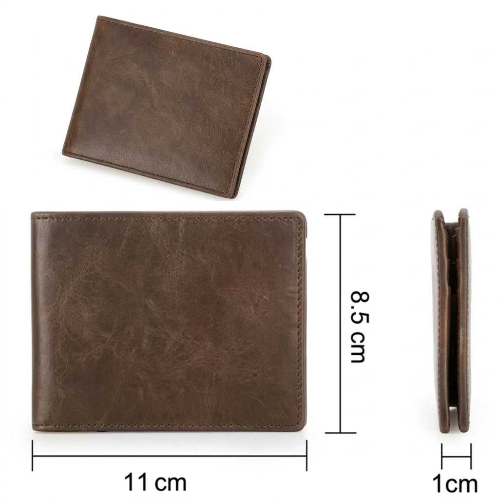 Carteira Masculina Couro Slim Bifold