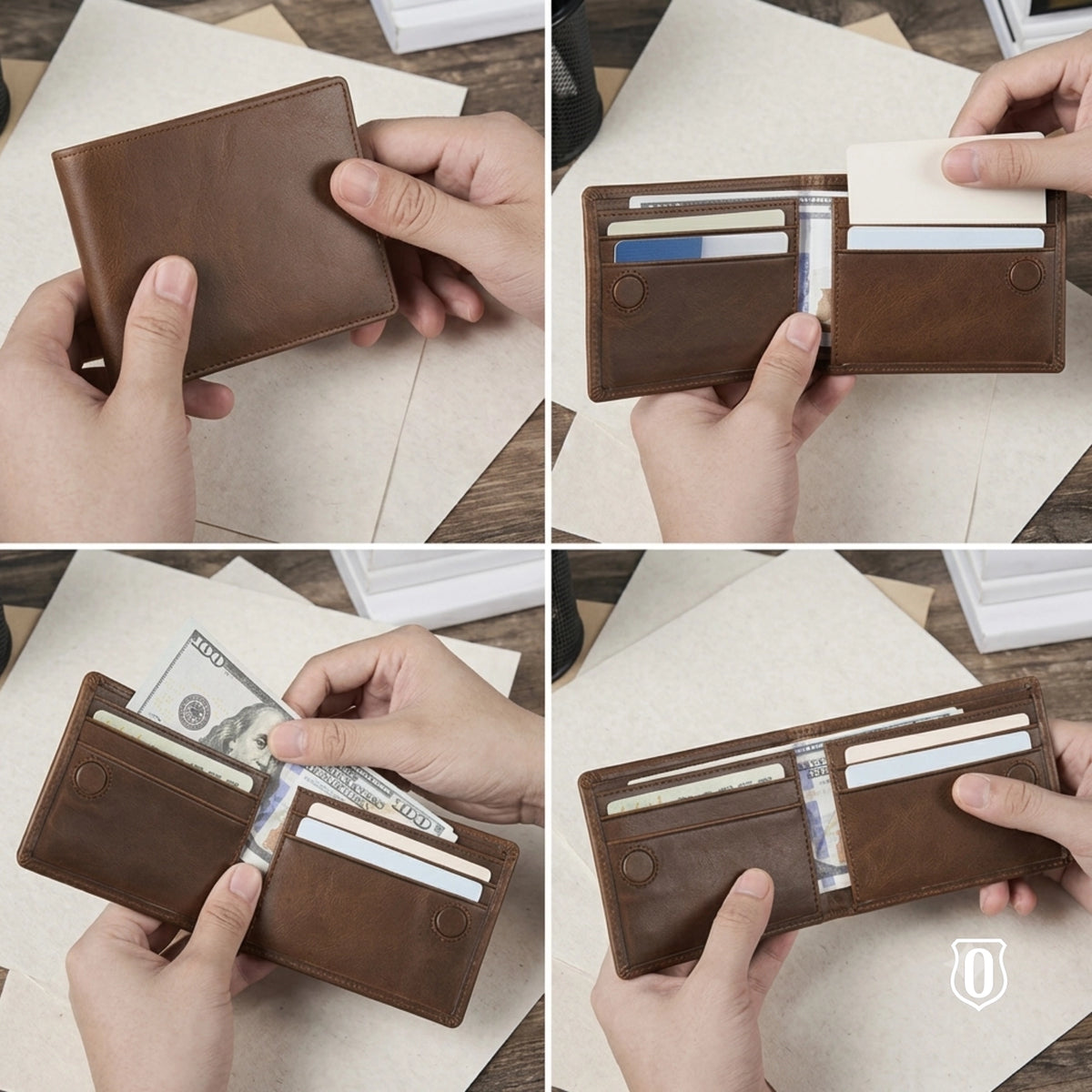 Carteira Masculina Couro Slim Bifold