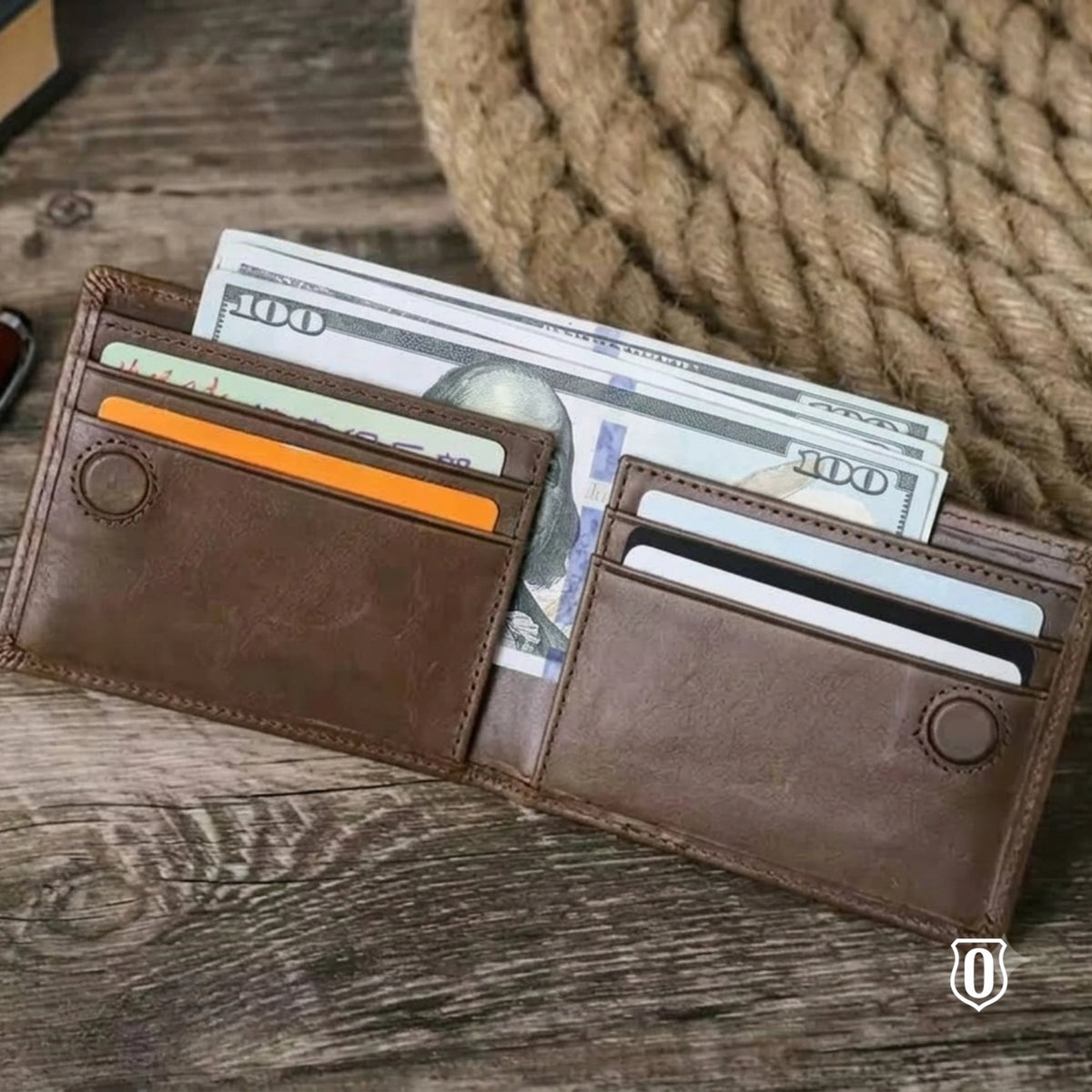 Carteira Masculina Couro Slim Bifold