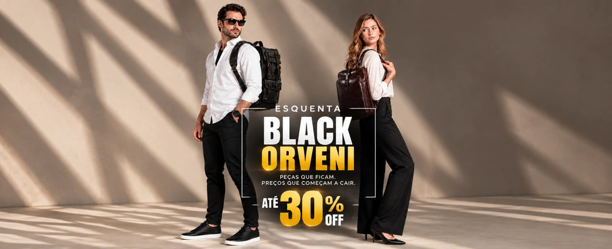 Esquenta Black ORVENI com mochilas de couro em destaque e até 30% OFF