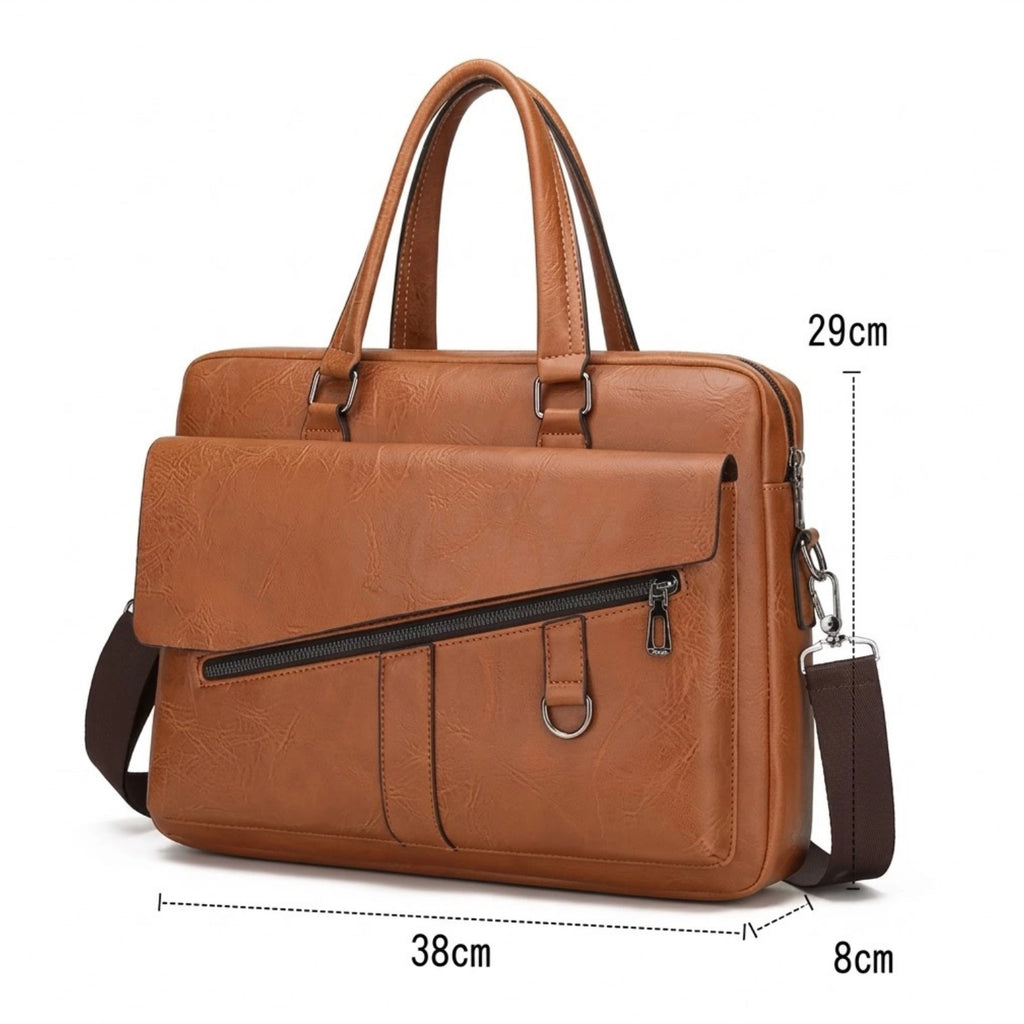 Maleta de couro executiva masculina Slim Savalli para uso profissional