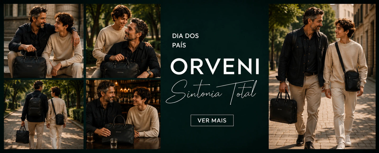 ORVENI - Coleção de acessórios masculinos premium em couro legítimo