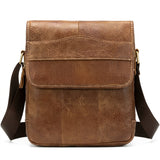 Bolsa de Couro Crossbody Marrom
