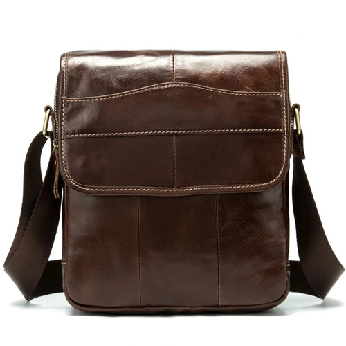 Bolsa de Couro Crossbody Transversal Lorenzo masculina com design moderno e elegante.