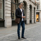 Bolsa masculina de couro premium ideal para trabalho, passeios e uso diário.