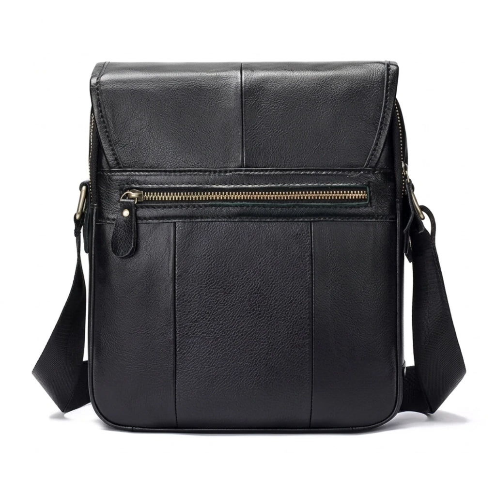 Bolsa de couro transversal Lorenzo confortável e funcional para o dia a dia.