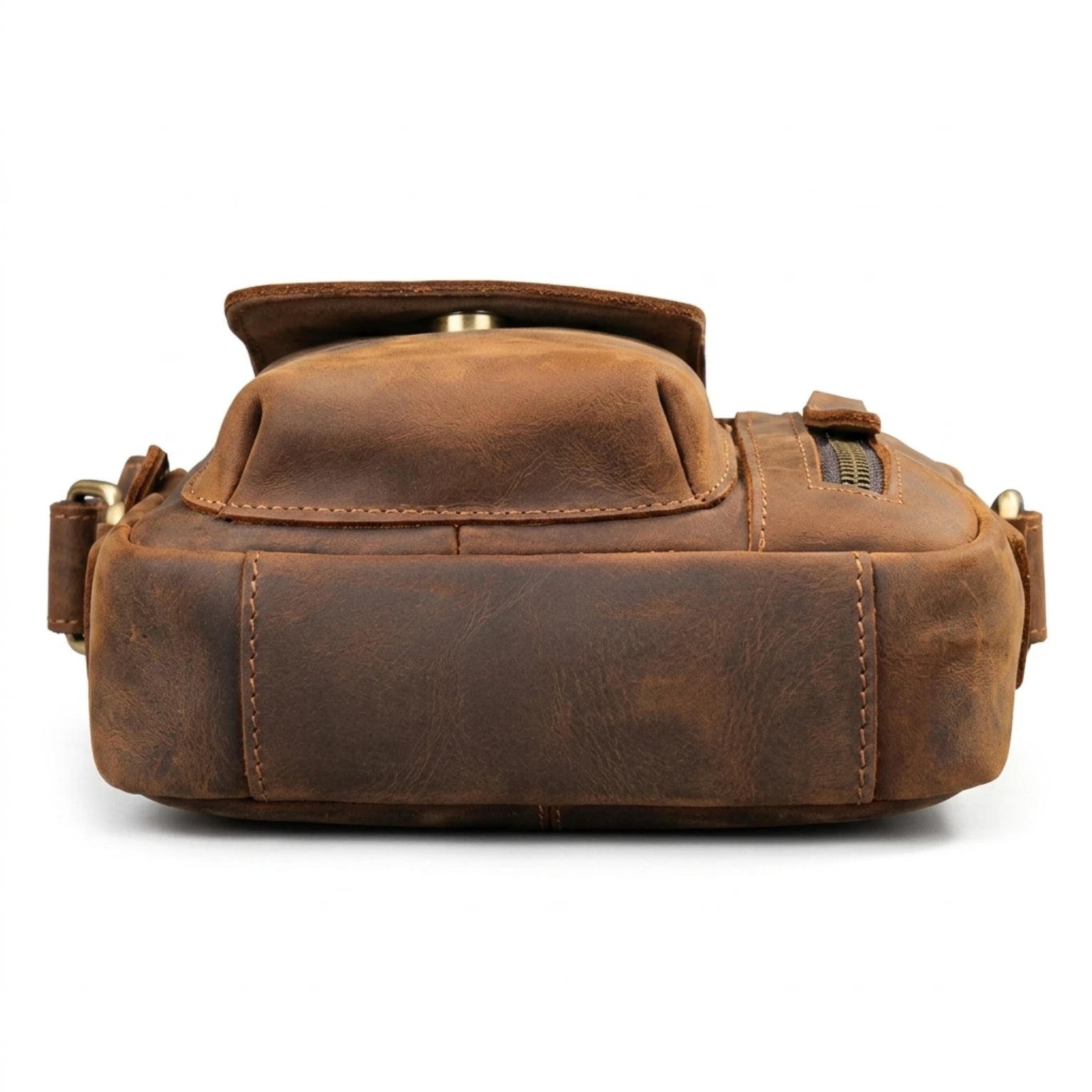 Bolsa de couro transversal Arveni com design vintage e visual elegante para o dia a dia.
