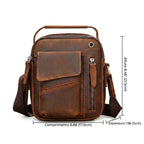 Bolsa de couro transversal Arveni com design vintage e visual elegante para o dia a dia.