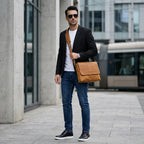 "Bolsa de couro transversal Vintage Dommy com estilo clássico, acabamento refinado e alta durabilidade para uso diário."