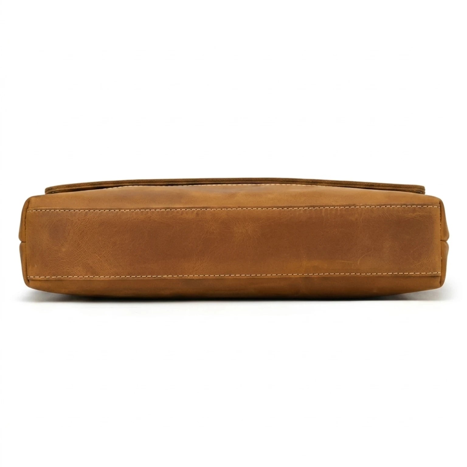 "Bolsa de Couro Crossbody Vintage Dommy, bolsa masculina de couro transversal com acabamento premium, design vintage e estilo elegante."