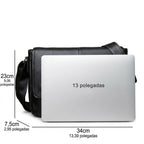"Bolsa de Couro Crossbody Vintage Lucca, bolsa masculina de couro transversal com acabamento premium, design vintage e estilo sofisticado."