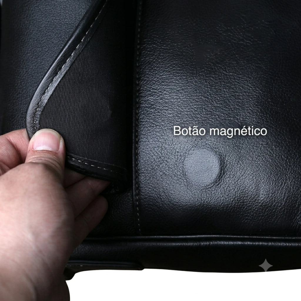 "Bolsa de Couro Crossbody Vintage Lucca, bolsa masculina de couro transversal com acabamento premium, design vintage e estilo sofisticado."