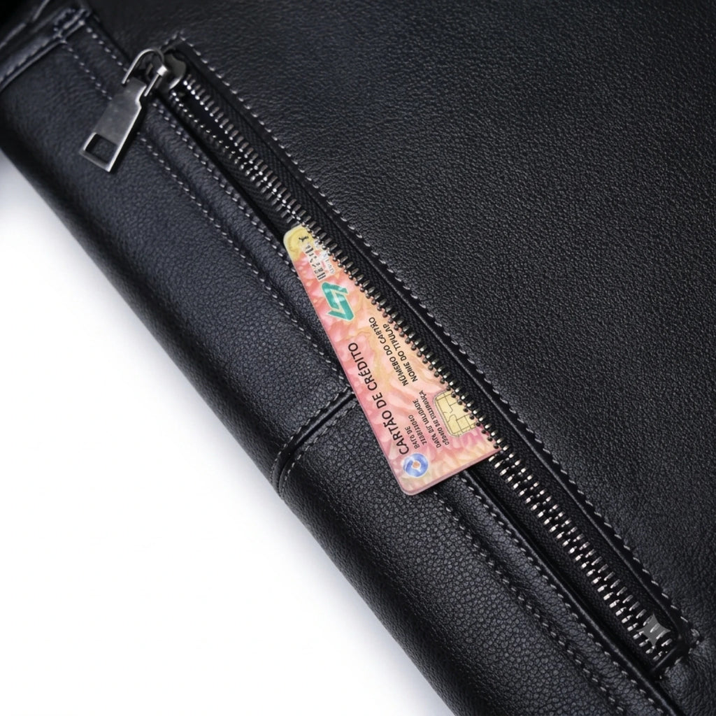 "Bolsa de Couro Crossbody Vintage Lucca, bolsa masculina de couro transversal com acabamento premium, design vintage e estilo sofisticado."