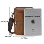 Bolsa masculina transversal Capri em couro legítimo, bolsa de couro legítimo masculina com design elegante, funcional e acabamento de alta qualidade