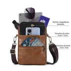Bolsa masculina transversal Capri em couro legítimo, bolsa de couro legítimo masculina com design elegante, funcional e acabamento de alta qualidade