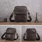 Bolsa masculina transversal Capri em couro legítimo, bolsa de couro legítimo masculina com design elegante, funcional e acabamento de alta qualidade