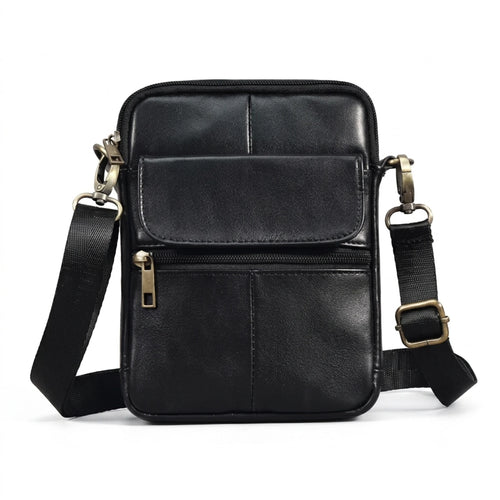 Bolsa de Couro Masculina Transversal Capri em couro legítimo, bolsa masculina elegante com acabamento premium e design sofisticado