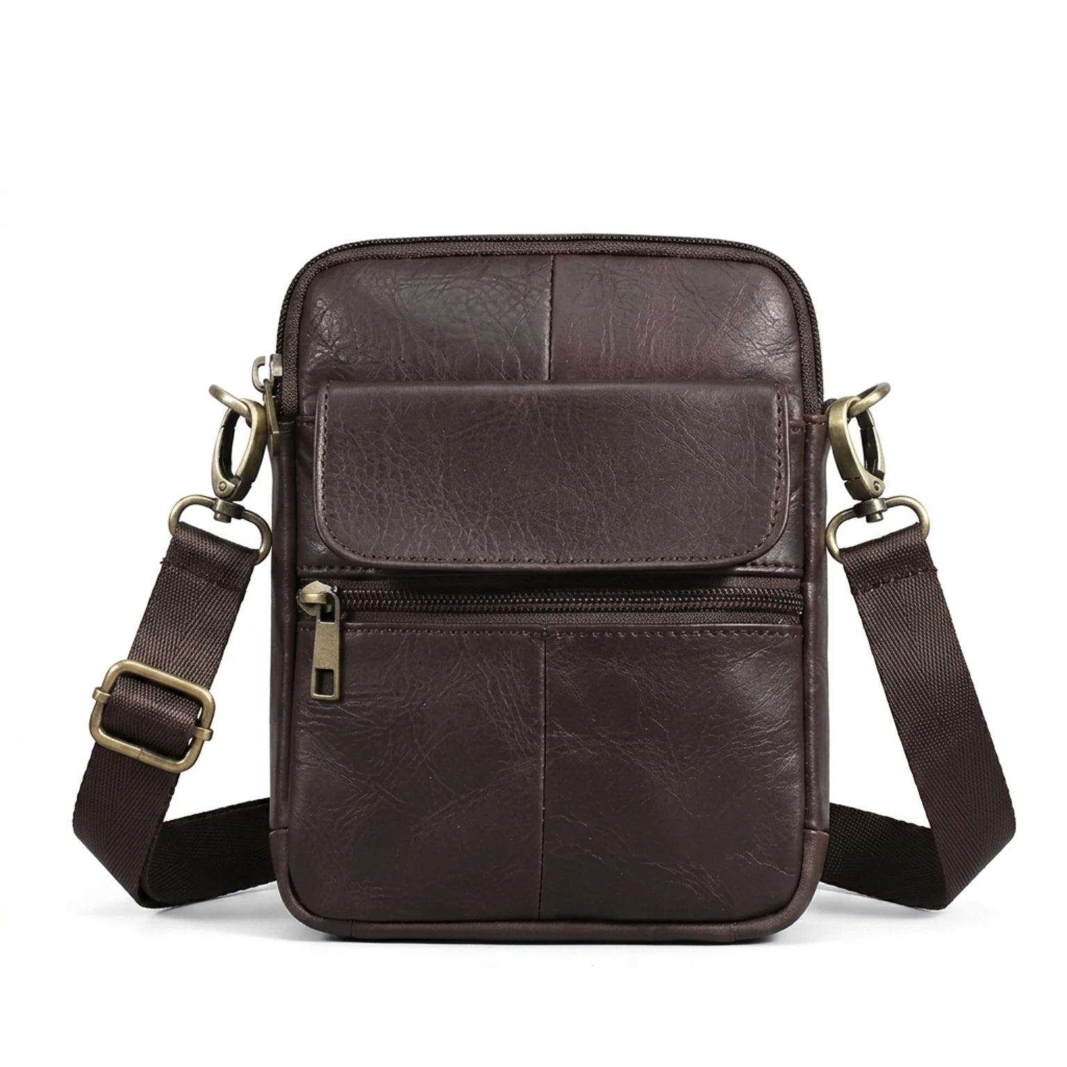Bolsa masculina transversal Capri em couro legítimo, bolsa de couro legítimo masculina com design elegante, funcional e acabamento de alta qualidade