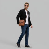 Bolsa Transversal Capri em Couro Khaki
