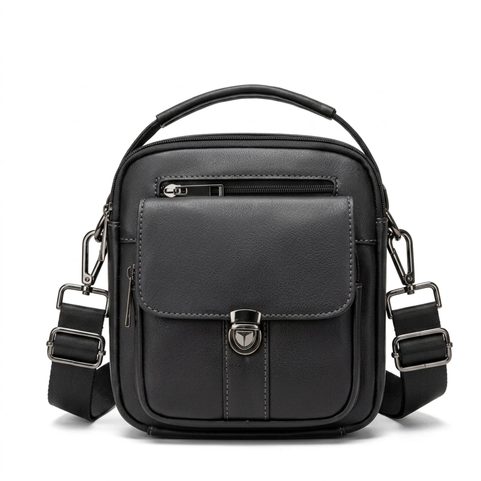 Bolsa de couro masculina Valenzo elegante para uso diário e trabalho.