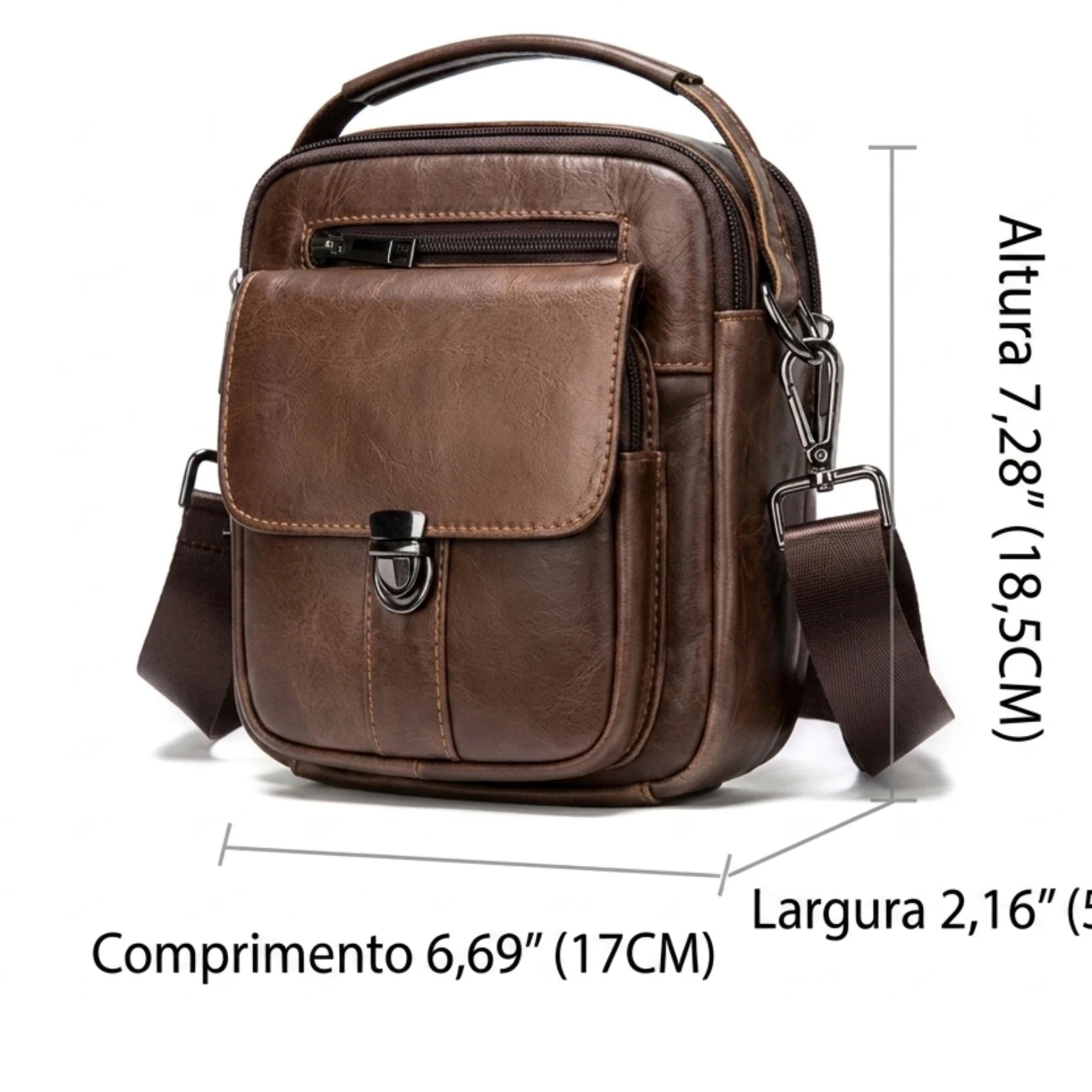 Bolsa de Couro Masculina Valenzo