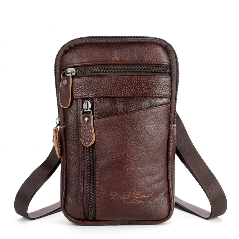 Bolsa de Couro Transversal Arms Urban masculina com design moderno e urbano.
