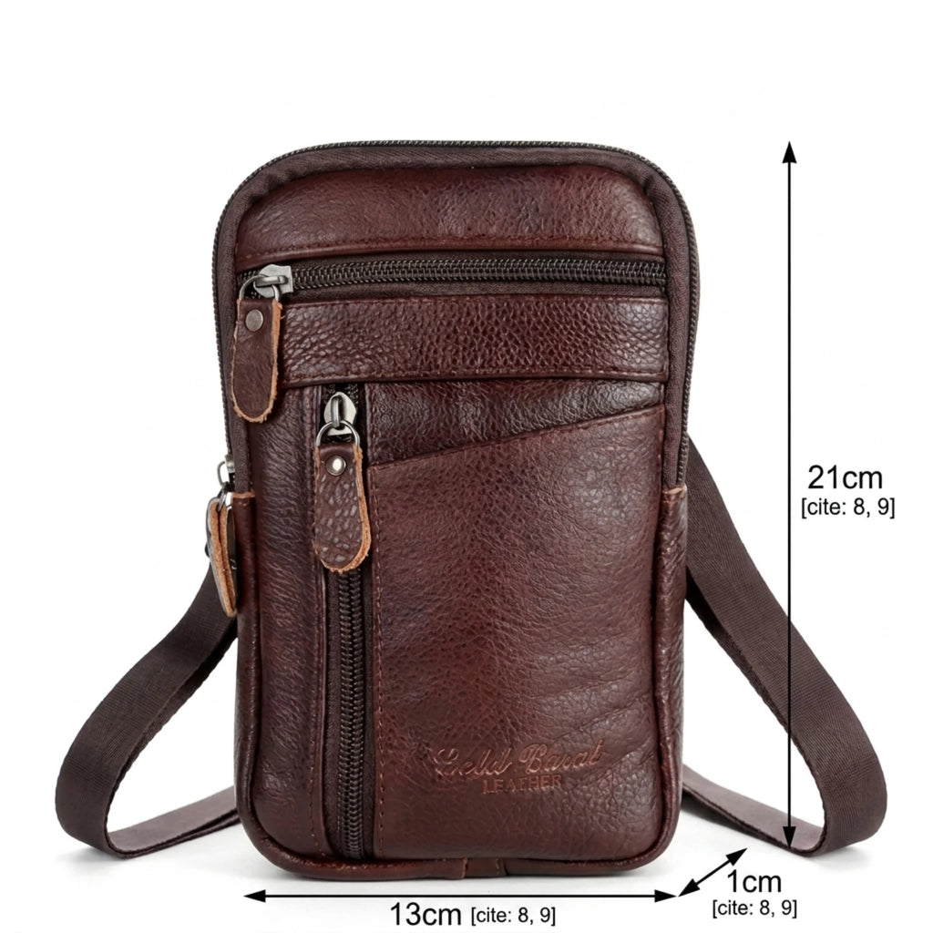 Bolsa de Couro Transversal Arms Urban confortável e funcional para o dia a dia.