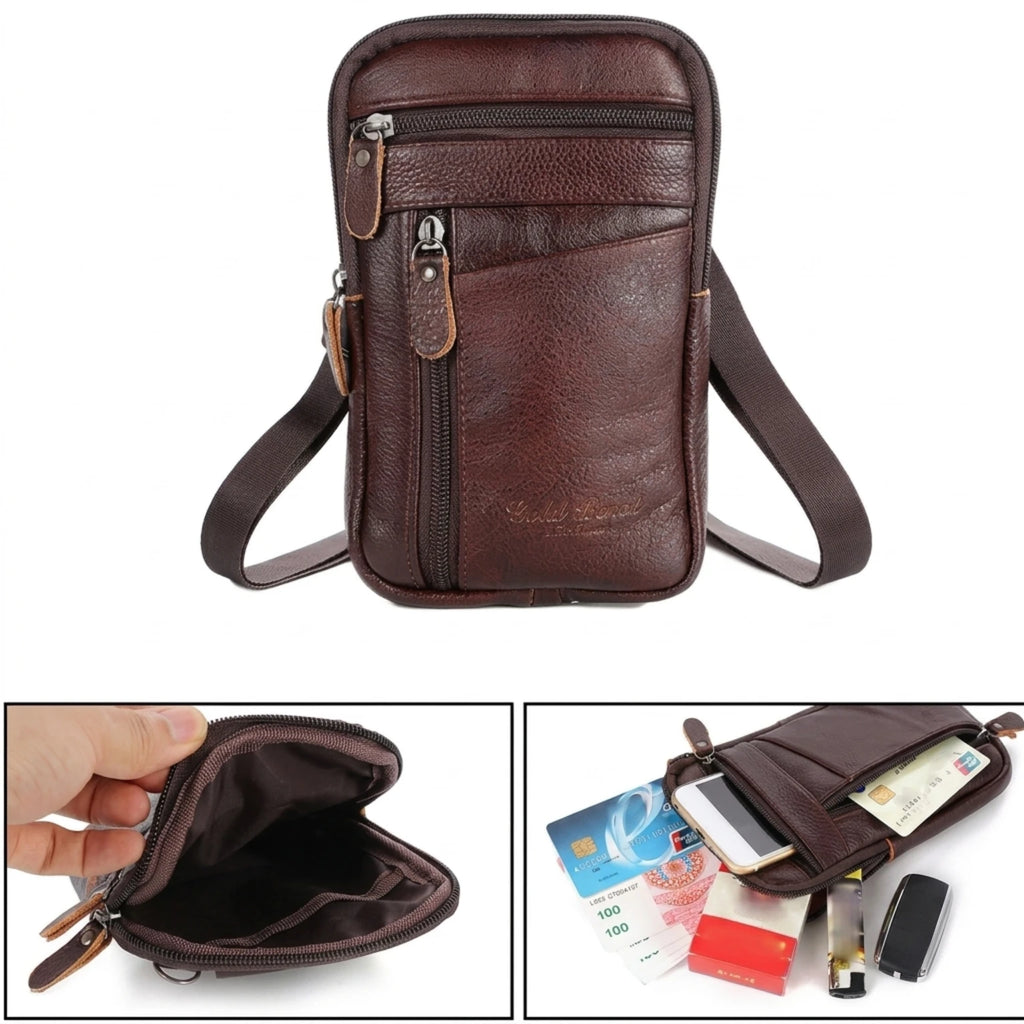 Bolsa de Couro Transversal Arms Urban confortável e funcional para o dia a dia.