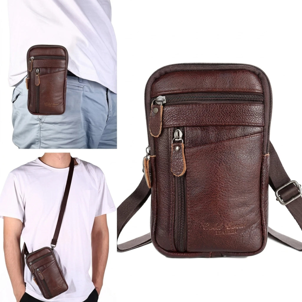 Bolsa de Couro Transversal Arms Urban confortável e funcional para o dia a dia.
