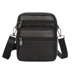 Bolsa de couro masculina transversal com design elegante, acabamento premium e espaço para itens essenciais.