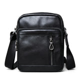 Bolsa de Couro Transversal Preta