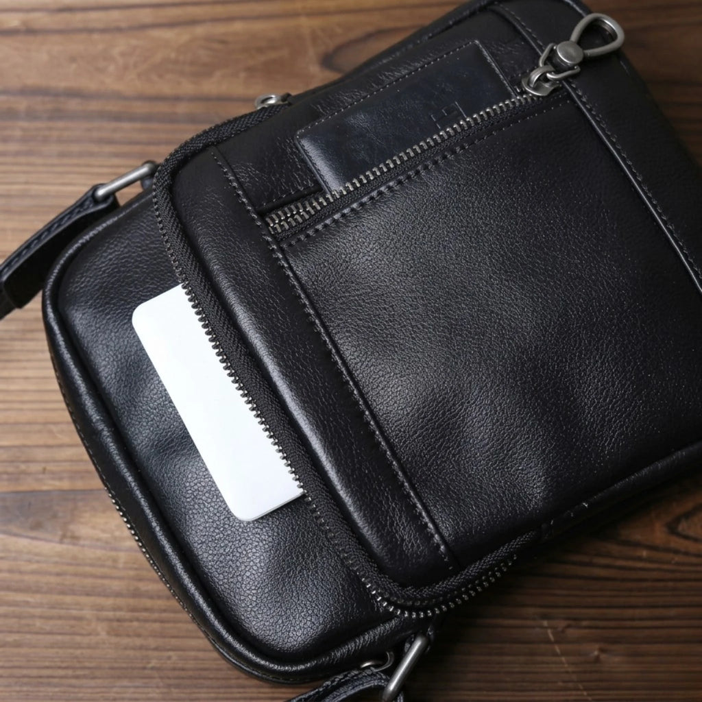 Bolsa de couro masculina Savalli moderna e confortável para o dia a dia.