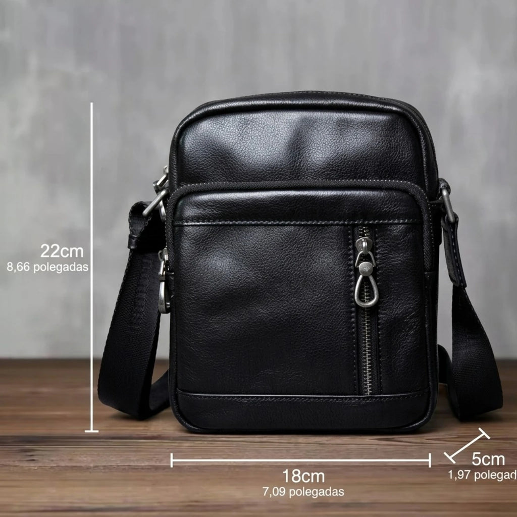 Bolsa de couro masculina Savalli moderna e confortável para o dia a dia.