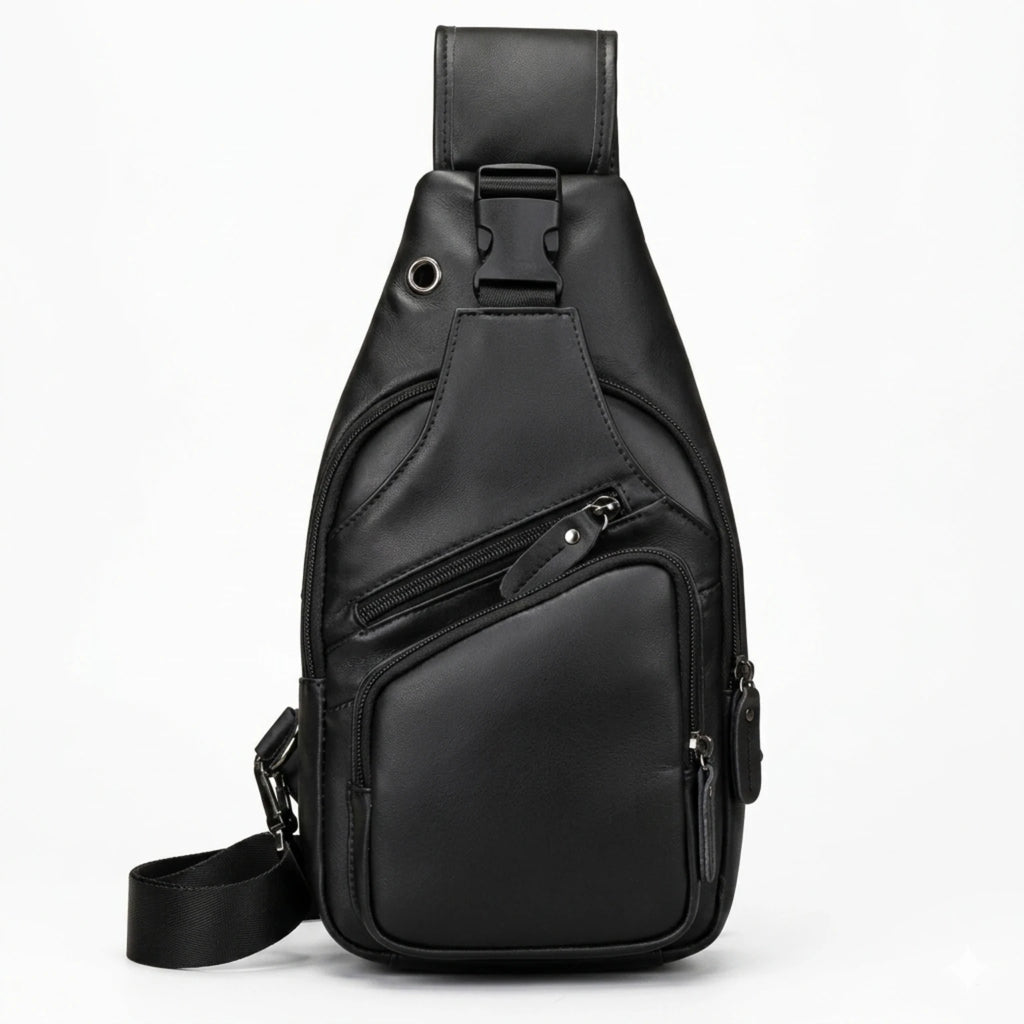 "Bolsa masculina Vintage Renzo em couro premium, bolsa transversal com design vintage e excelente organização interna."