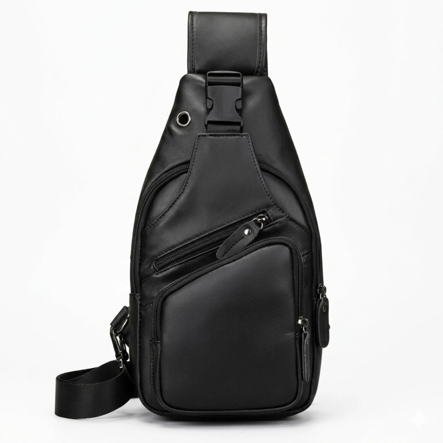 "Bolsa masculina Vintage Renzo em couro premium, bolsa transversal com design vintage e excelente organização interna."