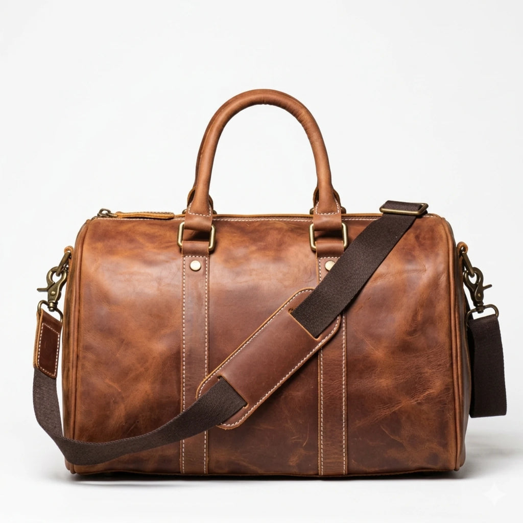 Bolsa de Viagem de Couro Milano Heritage com design elegante e acabamento premium.