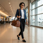 Bolsa de couro Milano Heritage perfeita para viajar com conforto e elegância.