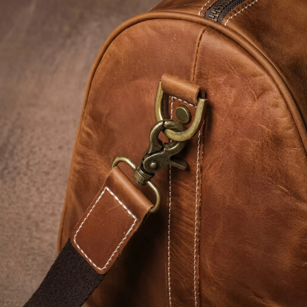 Bolsa de couro Milano Heritage perfeita para viajar com conforto e elegância.