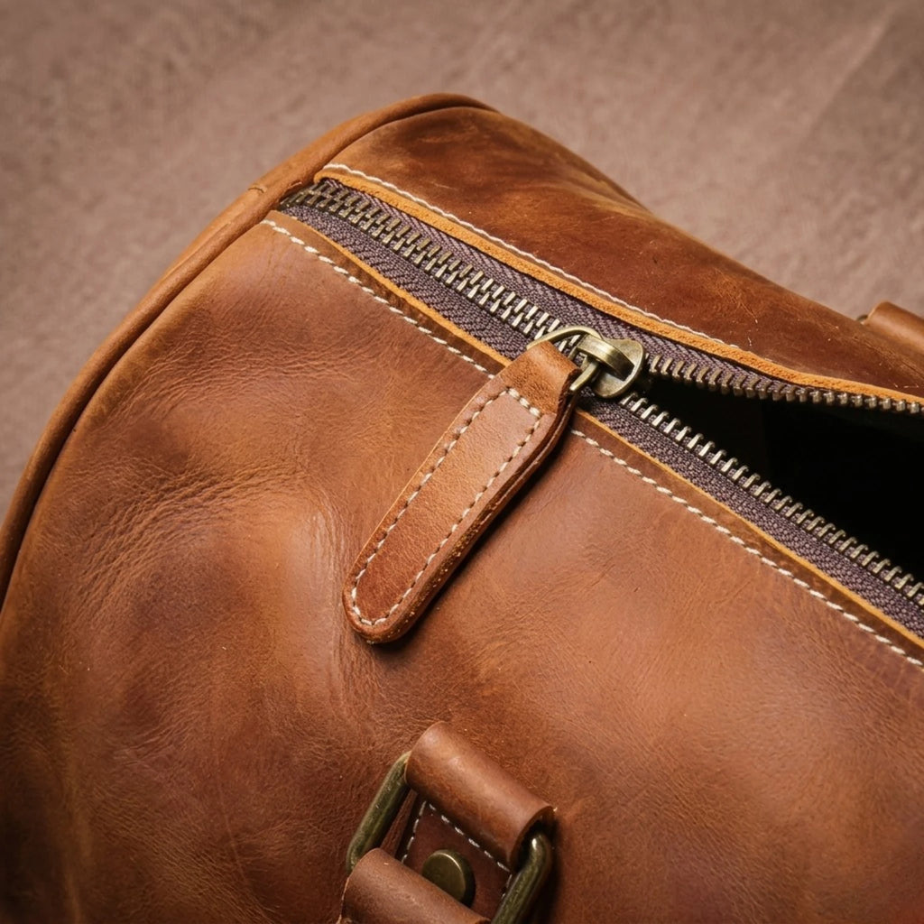 Bolsa de couro Milano Heritage perfeita para viajar com conforto e elegância.