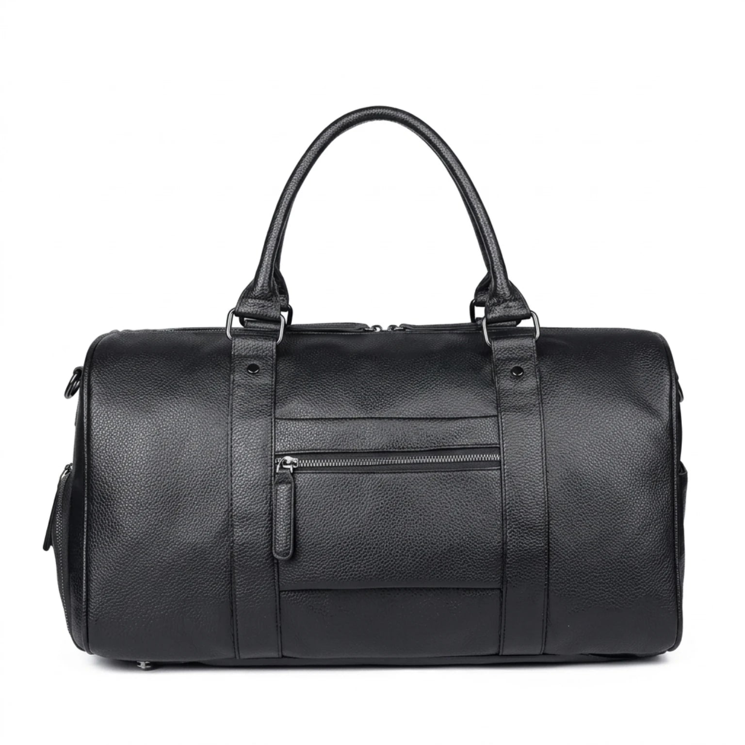 Bolsa de viagem de mão em couro com estilo clássico e excelente praticidade.