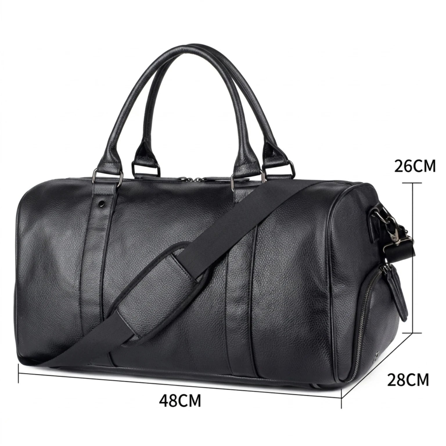 Bolsa de couro Milano Leather perfeita para viagens confortáveis com elegância e durabilidade.