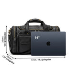 Bolsa de couro Lorenzo para viagem com estilo refinado e excelente organização.