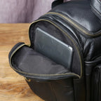 Bolsa de couro Lorenzo para viagem com estilo refinado e excelente organização.