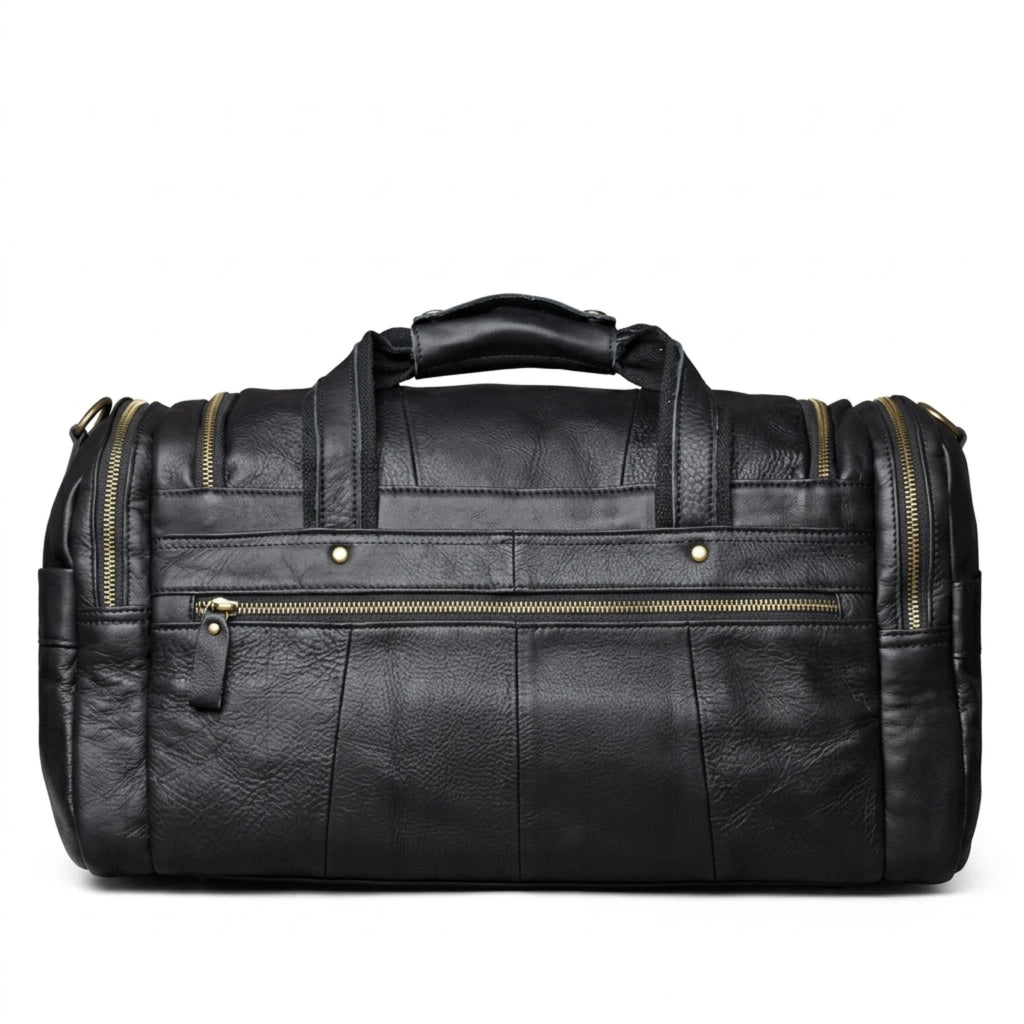 Bolsa de couro Lorenzo para viagem com estilo refinado e excelente organização.