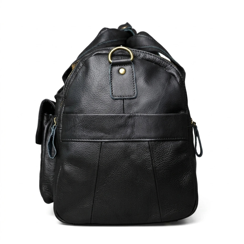Bolsa de couro Lorenzo para viagem com estilo refinado e excelente organização.