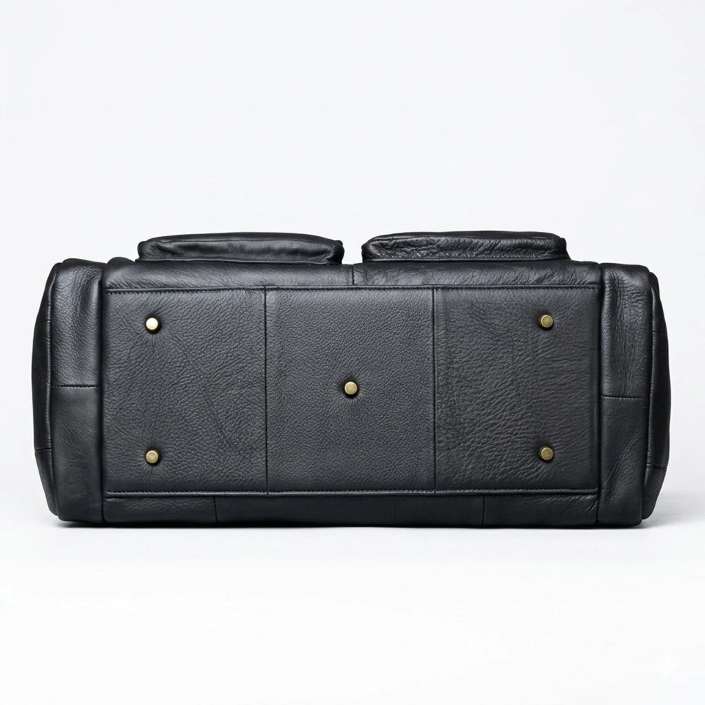 Bolsa de couro Lorenzo para viagem com estilo refinado e excelente organização.