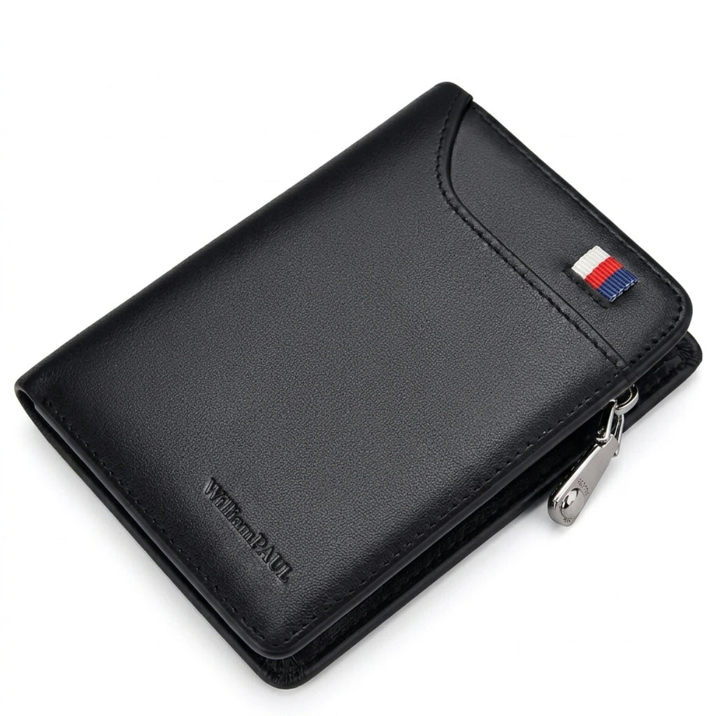 Carteira Masculina Couro Bifold Monaco em couro legítimo, carteira masculina slim com acabamento premium e design sofisticado