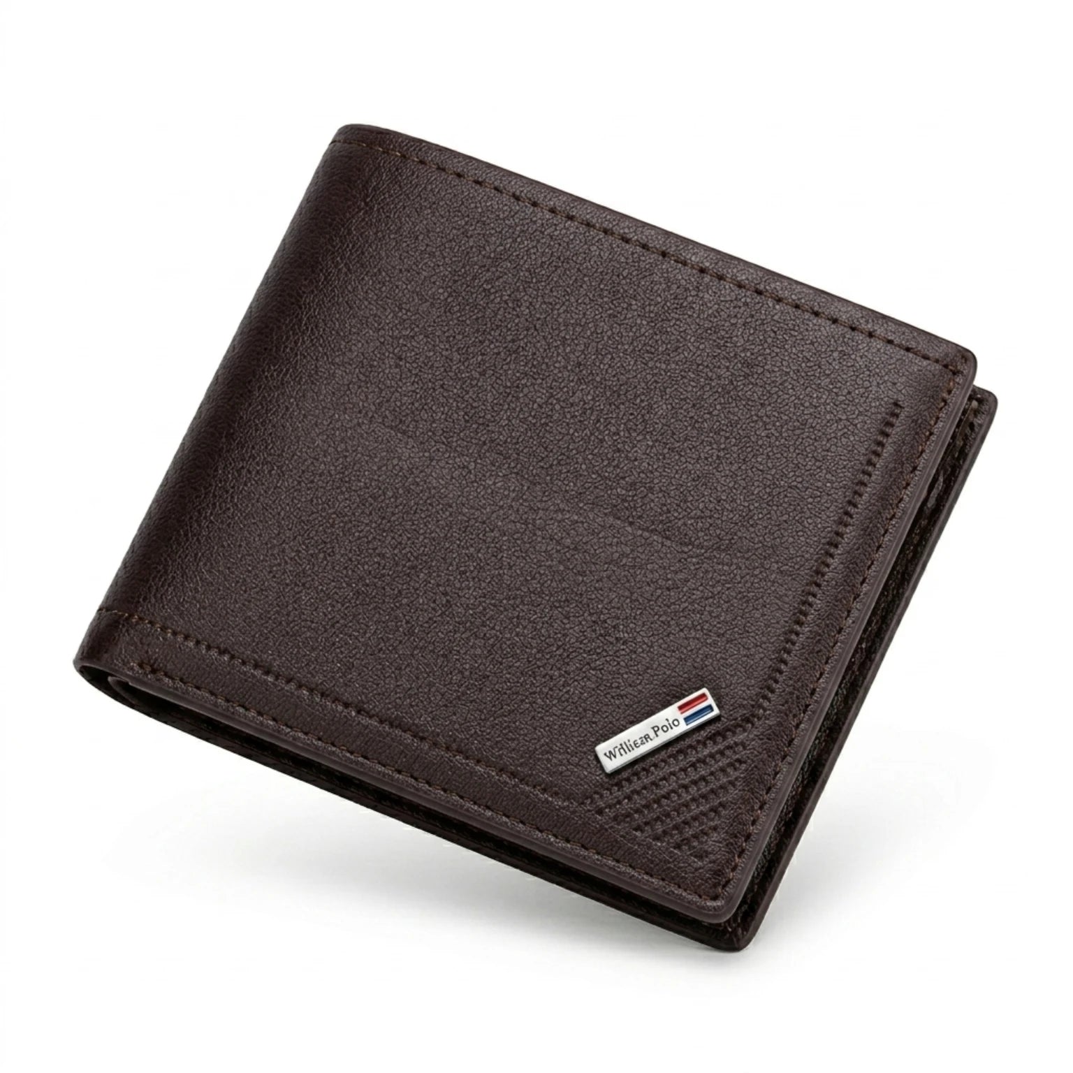 Carteira Masculina de Couro Texas Bifold, carteira masculina em couro legítimo com design bifold, estilo clássico e acabamento premium