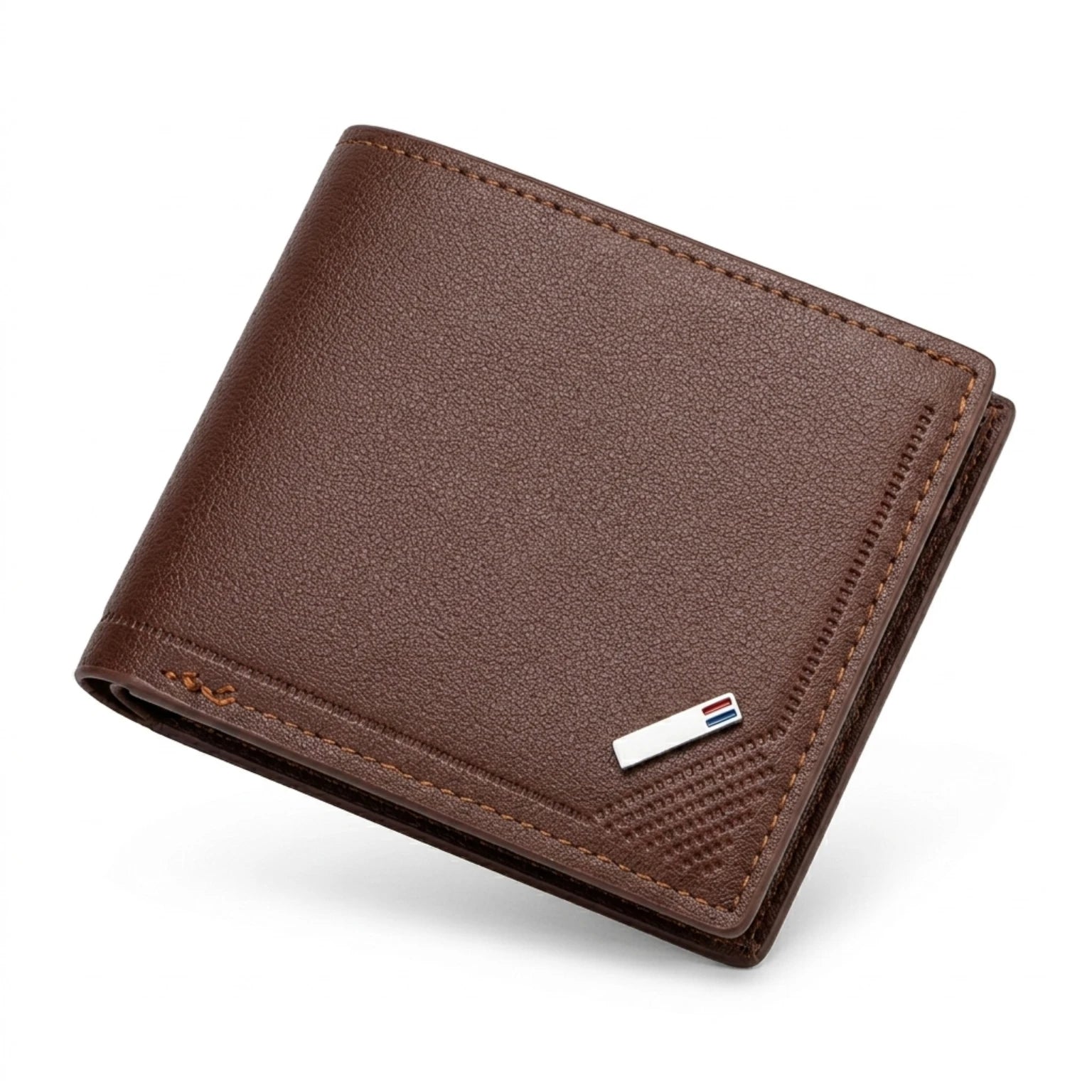 Carteira Masculina de Couro Texas Bifold, carteira masculina em couro legítimo com design bifold, estilo clássico e acabamento premium