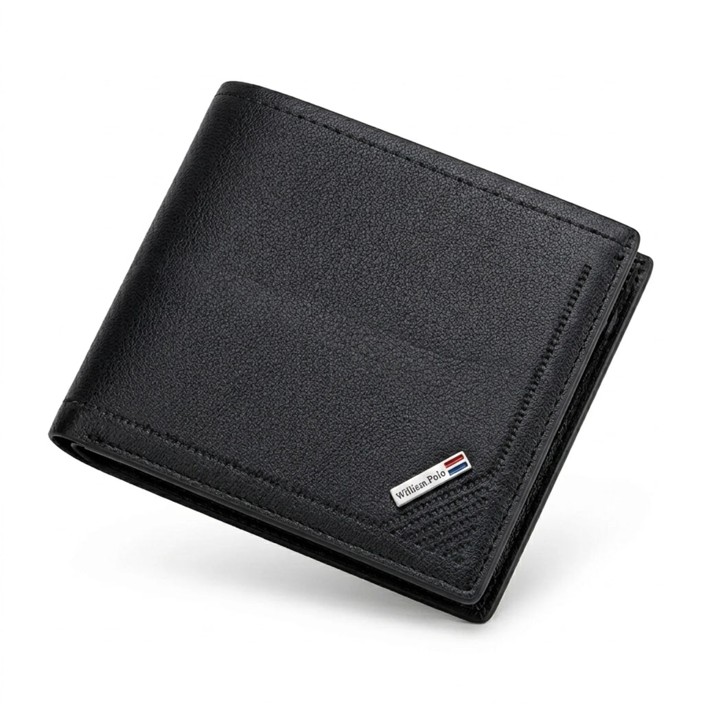 Carteira Masculina de Couro Texas Bifold, carteira masculina em couro legítimo com design bifold, estilo clássico e acabamento premium